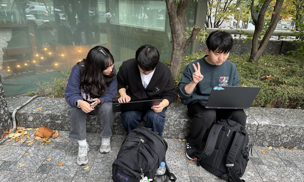 구글오피스 앞에서까지 코딩